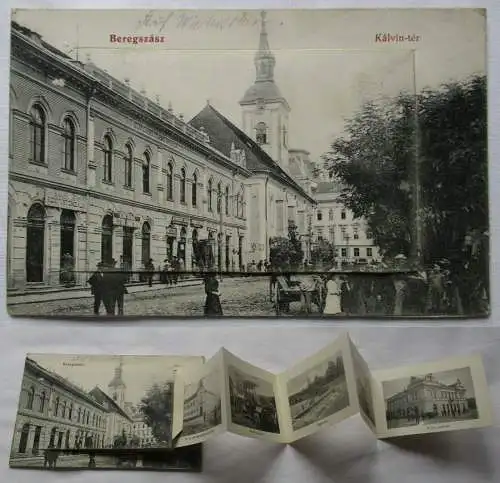 99524 Leporello Ak Beregszász Berehowe Ukraine Kalvin Ter 1915