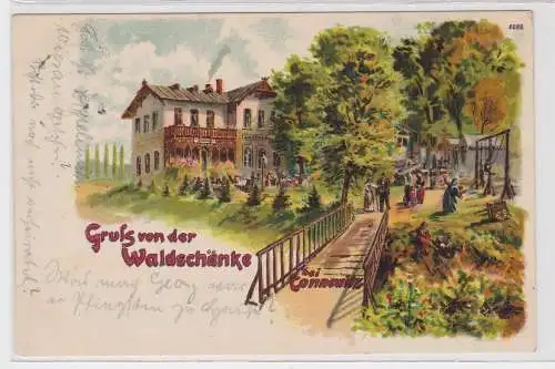 73748 Künstler AK Bruno Bürger Leipzig No. 2088 Waldschänke bei Connewitz 1909