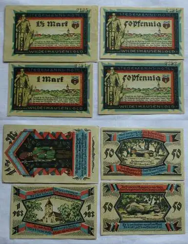 4 Banknoten Notgeld Wildeshausen Stegemanns Hotel o.D. (1921) (150142)