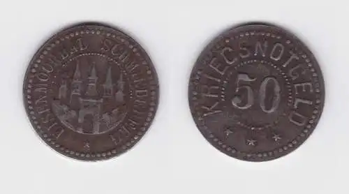 50 Pfennig Eisen Notmünze Stadt Schmiedeberg ohne Jahr (139720)