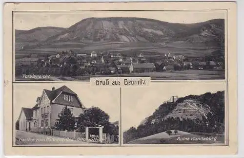 92358 Mehrbild Ak Gruß aus Beutnitz Gasthof, Ruine Kunitzburg usw. 1937