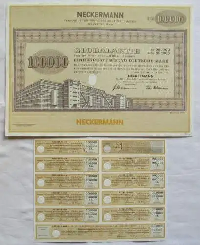 100000 DM Aktie Neckermann Versand Kommanditgesellschaft Frankfurt 1972 (135042)