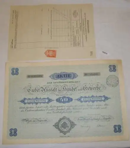 Aktie 40 Schilling Österreich Credit Anstalt für Handel und Gewerbe 1926