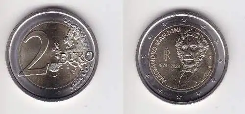 2 Euro Münze Italien 150. Todesjahr Alessandro Manzoni 2023 Stgl. (139838)
