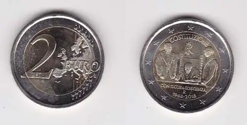 2 Euro Münze Italien 2018 70 Jahre Italienische Verfassung (131684)