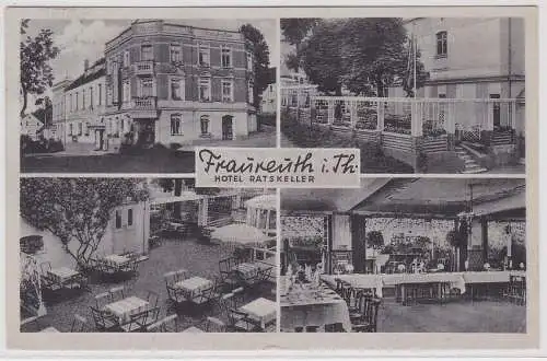 04999 Mehrbild Ak Fraureuth - Hotel Ratskeller 1953