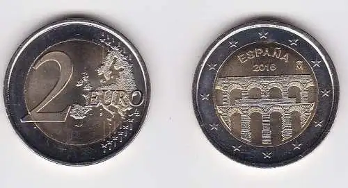 2 Euro Gedenkmünze Spanien 2016 Aqueduc de Ségovie Stgl.  (132981)