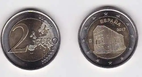 2 Euro Münze Spanien 2017 Kirchen des Königreich Asturien (137950)