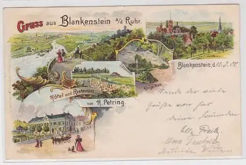 07653 AK Gruß aus Blankenstein - Hotel & Restaurant H.Petring, Königsplatz 1900