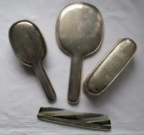 Frisierset Toiletten Set 800 Silber Hermann Bauer Schwäbisch Gmünd (153785)