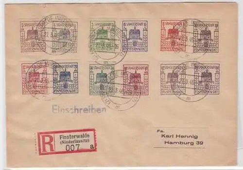 50070 seltener R-Brief SBZ Lokalausgaben Finsterwalde 27.3.1946