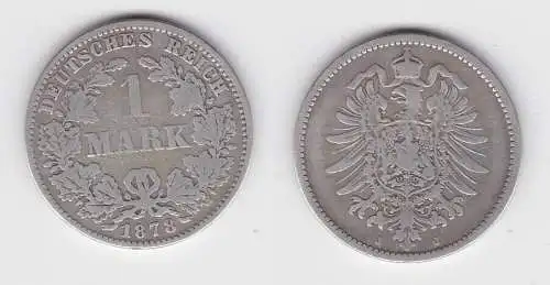 1 Mark Silber Münze Deutschland Kaiserreich 1878 J Jäger Nr.9 (143924)