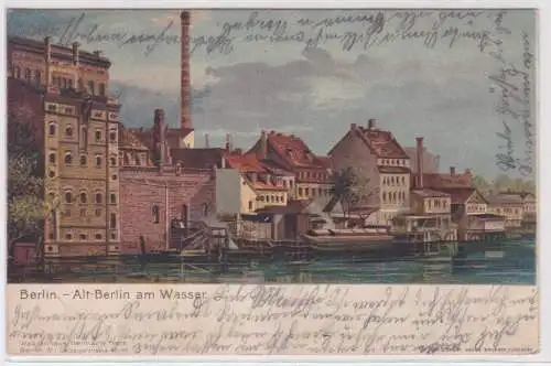 95256 Ak Berlin Alt-Berlin am Wasser 1901