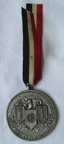 seltene 900er Silber Medaille Schützengilde von Geratal Erfurt 1932 (119625)