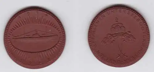 Meissner Porzellanmedaille Unseren gefallenen Unterseebootskämpfern  (122402)