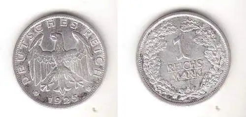 1 Mark Silbermünze Weimarer Republik 1925 A Jäger 319 (113010)