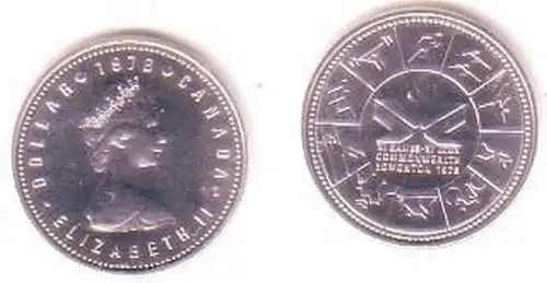 1 Dollar Silber Münze Kanada 1978 Sport Edmonton