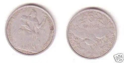 5 Francs Aluminium Münze Neu Kaledonien 1952