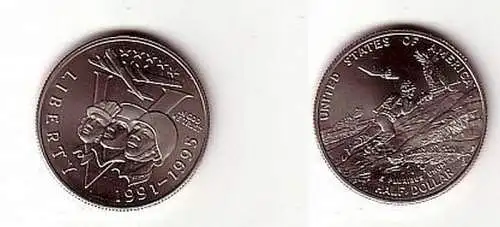 1/2 Dollar Nickel Gedenk Münze USA 1995 in Stempelglanz