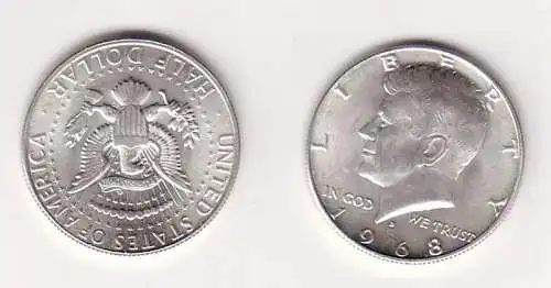 1/2 Dollar Silber Münze USA Kennedy 1968