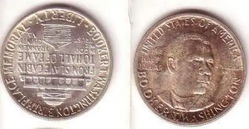 1/2 Dollar Silber Münze USA 1946 Booker T. Washington