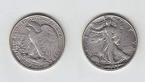 alte 1/2 Dollar Silber Kurs Münze USA 1944