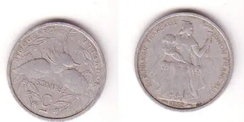 5 Francs Aluminium Münze Neukaledonien 1952