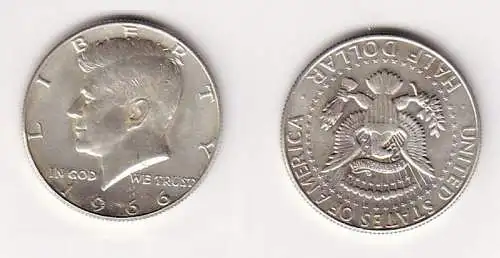 1/2 Dollar Silber Münze USA Kennedy 1966