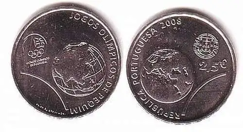 2,5 Euro Münze Portugal Olympisches Komitee 2008