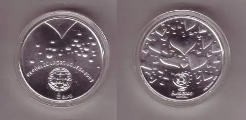 8 Euro Silber Münze Fussball EM 2004 in Portugal, fliegende Herzen (112469)