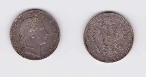 1 Gulden Silber Münze Österreich 1861 A vz (131422)