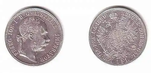 1 Gulden Silber Münze Österreich 1890