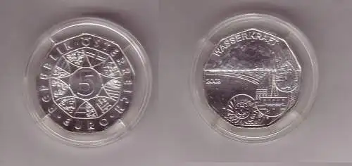 5 Euro Silber Münze Österreich Wasserkraft 2003 (110838)