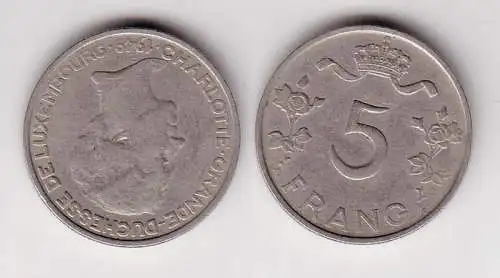 5 Franc Nickel Münze Luxemburg 1949