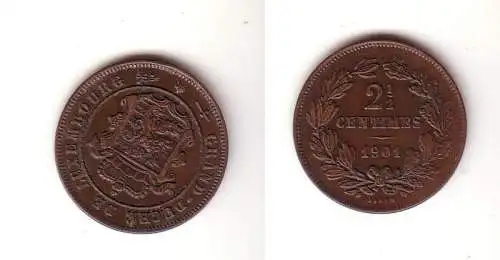 2 1/2 Centimes Kupfer Münze Luxemburg 1901