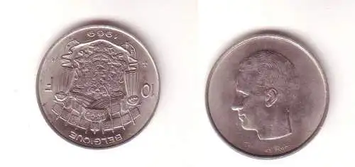 10 Franc Nickel Münze Belgien 1969