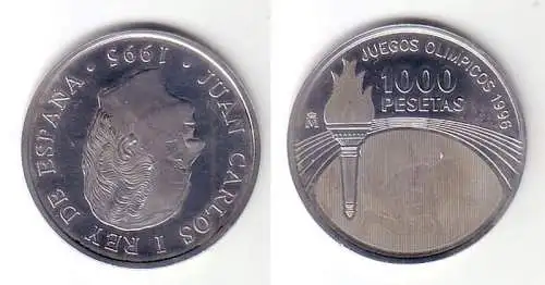 1000 Pesetas Silber Münze Spanien Olympiade 1995