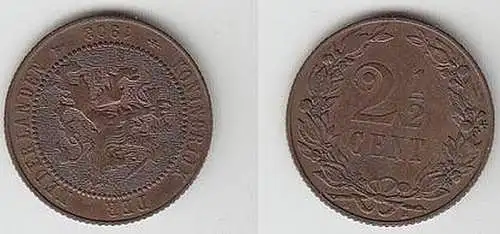 2 1/2 Cent Kupfer Münze Niederlande 1903