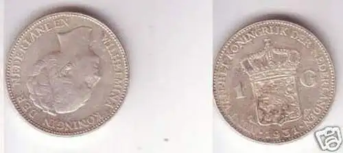 1 Gulden Silber Münze Niederlande 1931