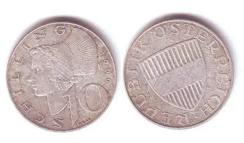 10 Schilling Silber Münze Österreich 1966