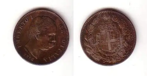 1 Lira Silbermünze Italien 1886 R