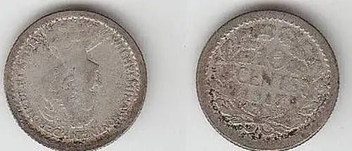 10 Cents Silber Münze Niederlande 1917