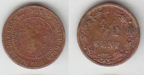 1/2 Cent Kupfer Münze Niederlande 1901