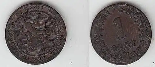 1 Cent Kupfer Münze Niederlande 1882