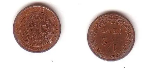 1/2 Cent Kupfermünze Niederlande 1906