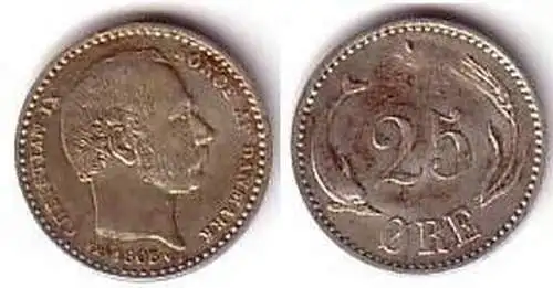 25 Öre Silber Münze Dänemark 1905