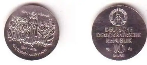 DDR Gedenk Münze 10 Mark Richard Wagner 1983 Stempelglanz