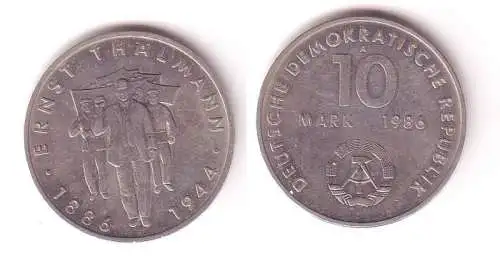 DDR Gedenk Münze 10 Mark Ernst Thälmann 1986 (110272)