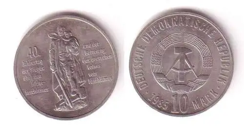 DDR Gedenk Münze 10 Mark 40. Jahre Kriegsende 1985 (110431)