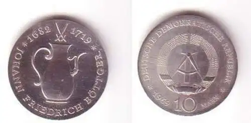 DDR Gedenk Münze 10 Mark Johann Friedrich Böttger 1969